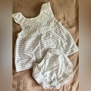 Janie and Jack baby girl summer dress and bloomers set.